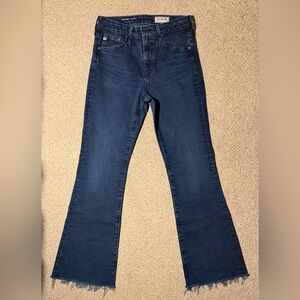 AG Adriano Goldschmied Dark Blue Farrah Boot High-Rise Fit Size 29x32